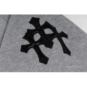 CHROME HEARTSクローハート十字ラベリング刺繍ラウンドネック衛衣
