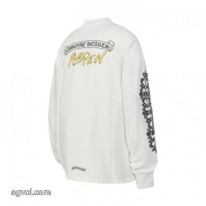 Chrome Heartsサンスクリットプリント爆金長袖Tシャツ