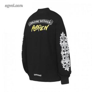 Chrome Heartsサンスクリットプリント爆金長袖Tシャツ