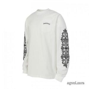 Chrome Heartsサンスクリットプリント爆金長袖Tシャツ
