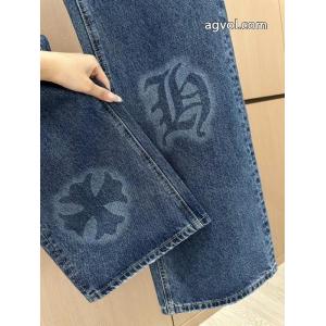 CHROME HEARTS2026新型斜め掛けプリントジーンズ