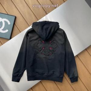 Chrome hearts連名LVルイヴィトン水洗い旧重工業刺繍連帽パーカー