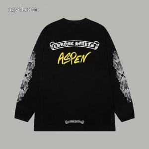 長袖Tシャツブランド 通販 激安大人気セール HOT新品 風通しの良いフレアCHROME HEARTS