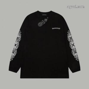 長袖Tシャツブランド 通販 激安大人気セール HOT新品 風通しの良いフレアCHROME HEARTS