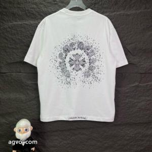 半袖TシャツCHROME HEARTS清涼感 高品質で綺麗 上品な光沢感ブランド 激安