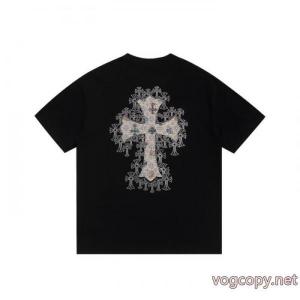 オシャレ度アップ 稀少*新品登場 新色登場ブランド コピー 通販CHROME HEARTS半袖Tシャツ