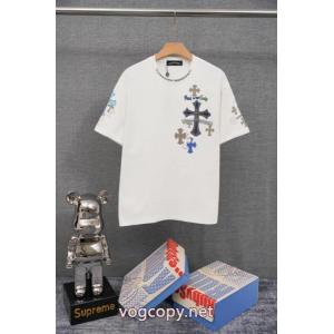 偽物 ブランド 販売オシャレ度アップ 高級感が溢れた サラサラの着心地半袖TシャツCHROME HEARTS