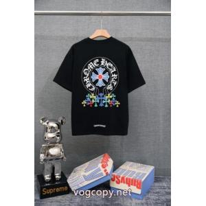 2026最新コラボ完売間近 通気性が良い 雑誌掲載偽物 ブランド ショップ半袖Tシャツクロムハーツ