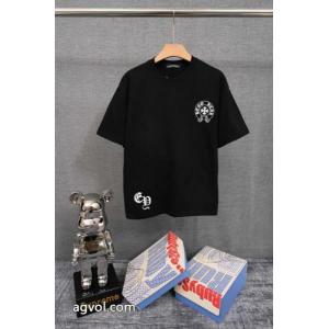 半袖Tシャツ高い人気 上品可愛い 可愛い一枚革仕立てブランド 品 激安 通販CHROME HEARTS