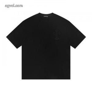 ブランド レプリカCHROME HEARTS在庫数限定 たくさん歩く日にも大活躍 韓国ファッション半袖Tシャツ
