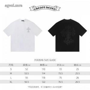 ブランド レプリカCHROME HEARTS在庫数限定 たくさん歩く日にも大活躍 韓国ファッション半袖Tシャツ