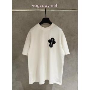 偽物 ブランド 販売ピュアな印象に 洗練デザイン 可愛いデザイン半袖シャツCHROME HEARTS