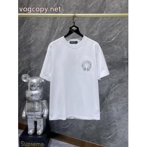 最新トレンドファッション新着 驚きの破格値新品 女らしい半袖TシャツCHROME HEARTSブランド コピー 激安