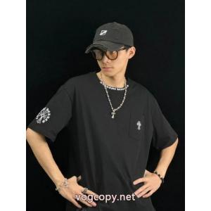 コピー ブランド 通販個性的なデザイン  NEW　新作  2026らしい華やか半袖TシャツCHROME HEARTS