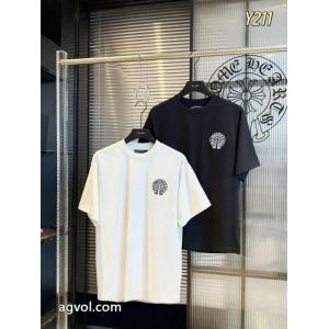 赤字超特価得価 今季トレンド 夏季超人気アイテムブランド コピー s 級CHROME HEARTS半袖Tシャツ