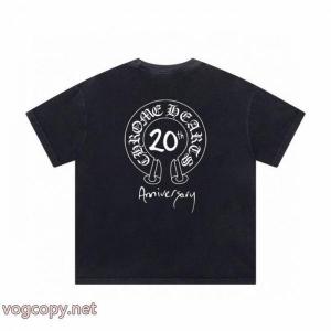 ブランド 激安トレンド感満載 今年も大人気 快適さと洗練された表情半袖TシャツCHROME HEARTS