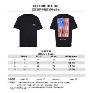 新しいスタイル 風通しの良いフレア 流行っている半袖Tシャツコピー ブランド 優良CHROME HEARTS