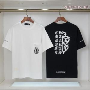 肌触りの気持ちい〜  激安大特価得価 定番のストリートスタイル半袖TシャツCHROME HEARTS激安 ブランド 通販