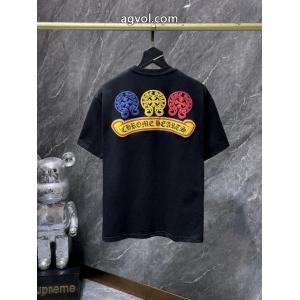 クロムハーツブランド アクセサリー 激安セレブ風  高級素材 人気定番半袖Tシャツ