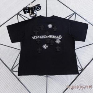 欧米韓流/雑誌  夏大人気のアイテム 人気商品は即品切れ半袖TシャツCHROME HEARTSコピー 品 ブランド