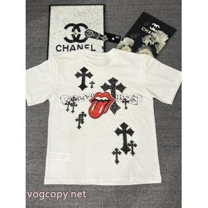 偽 ブランド 購入期間限定激安 大人気商品 一気に明るい2026のスタイル半袖TシャツCHROME HEARTS
