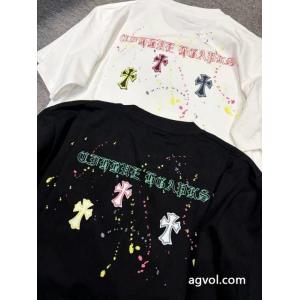 素敵な商品 激安大低価 新価格で登場CHROME HEARTSブランド コピー バック半袖Tシャツ