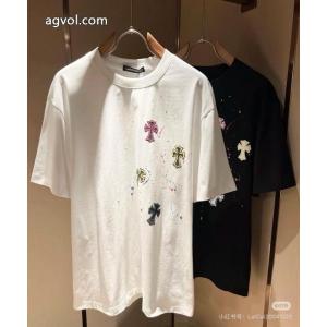 素敵な商品 激安大低価 新価格で登場CHROME HEARTSブランド コピー バック半袖Tシャツ