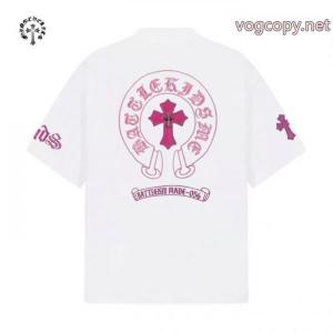 ブランド レプリカ完売人気 大胆なカジュアルダウン 最旬のスタイル半袖TシャツCHROME HEARTS