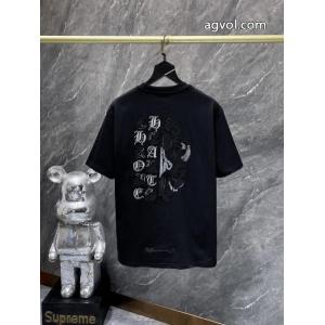 偽 ブランド 販売CHROME HEARTS半袖Tシャツ知的な雰囲気夏着物 格好良い 最安価格新品