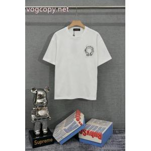 半袖Tシャツスタイリッシュ 夏に爆発的な人気 格好いいCHROME HEARTS激安 ブランド
