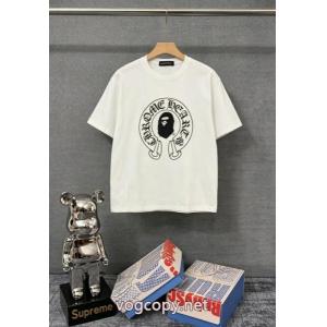 品質感 カジュアルに着こなし 日本未入荷偽物 ブランド 激安CHROME HEARTS半袖Tシャツ