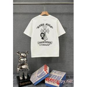 品質感 カジュアルに着こなし 日本未入荷偽物 ブランド 激安CHROME HEARTS半袖Tシャツ