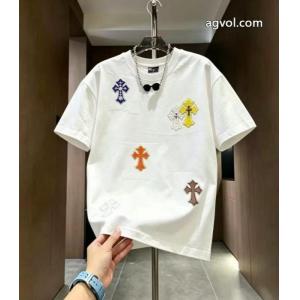 首胸ロゴ 春先に注目を集める 好感度アップ半袖Tシャツ激安 通販 専門CHROME HEARTS