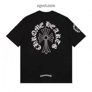 半袖Tシャツ偽物 ブランドロゴがかっこいい 個性派 今年注目な新品セールCHROME HEARTS