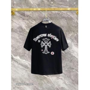 新登場 落ち着いた感覚 品質保証CHROME HEARTS半袖Tシャツブランド 激安 