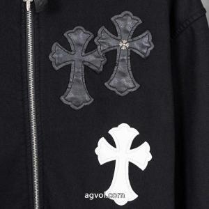 Chrome Hearts CHクローハート重工洗水立体シート刺繍長袖カーディガンコート