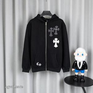 Chrome Hearts CHクローハート重工洗水立体シート刺繍長袖カーディガンコート