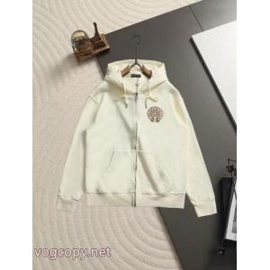 Chrome hearts chクローハート十字架馬蹄LOGO刺繍バリ細工ジッパー衛衣