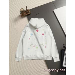 Chrome heartsクローハート2026クロス刺繍夏の新作オリジナルコーナーアメリカ酸洗い旧カップルカジュアルフード付きパーカー