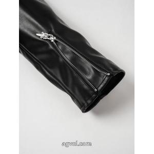 CHROME HEARTS/クローハートスタンドネックアーム宝剣刺繍レザージャケット