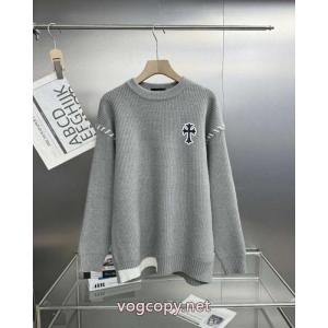 CHROME HEARTS/クロノハート26 SS新作ジャカードゆったりワイド版秋冬ニット長袖ヘッダーセーター