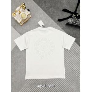 Chrome Heartsクローハート春夏新作刺繍デザイン半袖Tシャツ