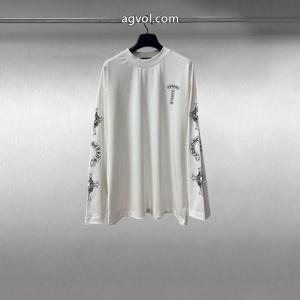  2026スーパーコピーCHROME HEARTS長袖Tシャツ好感度が高いアイテム 今季人気絶大 さわやかな印象