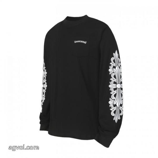 Chrome Heartsサンスクリットプリント爆金長袖Tシャツ 5 