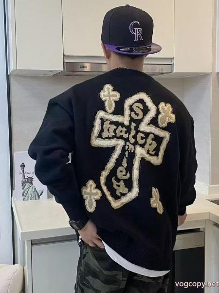 CHROME HEARTS25 SS新作ジャカードゆったりワイド版秋冬ニット長袖プルオーバーセーター男女同型 0 