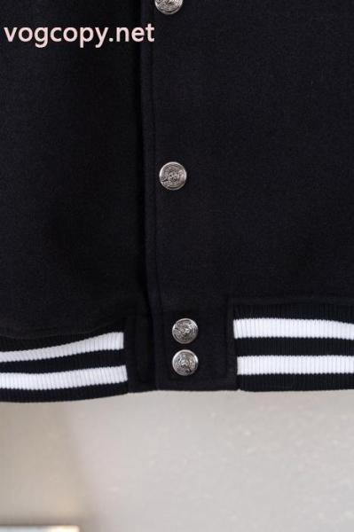 CHROME HEARTS男女カップルの重ポンドウール刺繍野球服ジャケット 3
