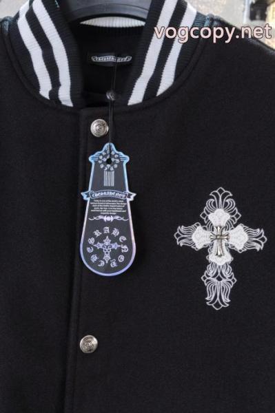 CHROME HEARTS男女カップルの重ポンドウール刺繍野球服ジャケット 2