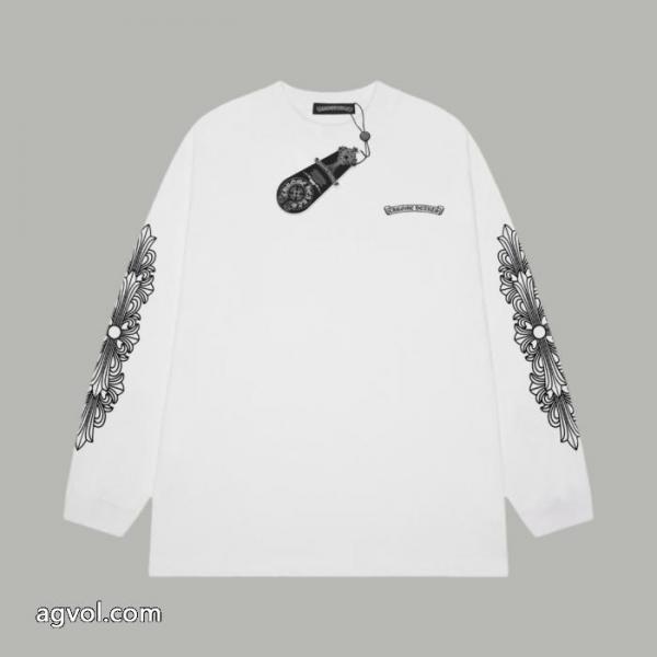 長袖Tシャツブランド 通販 激安大人気セール HOT新品 風通しの良いフレアCHROME HEARTS 5 