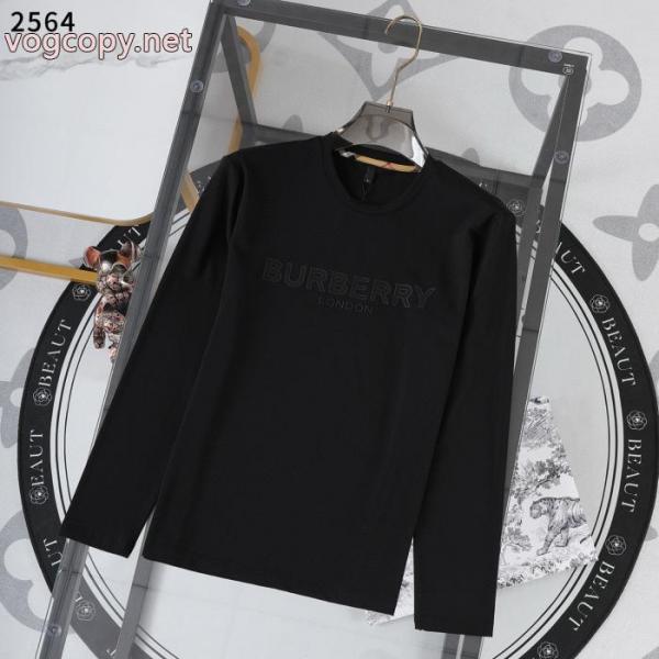 長袖Tシャツ優しげな高級人気色 国内より安く残り僅か 今人気の秘訣BURBERRY偽 ブランド 販売 1