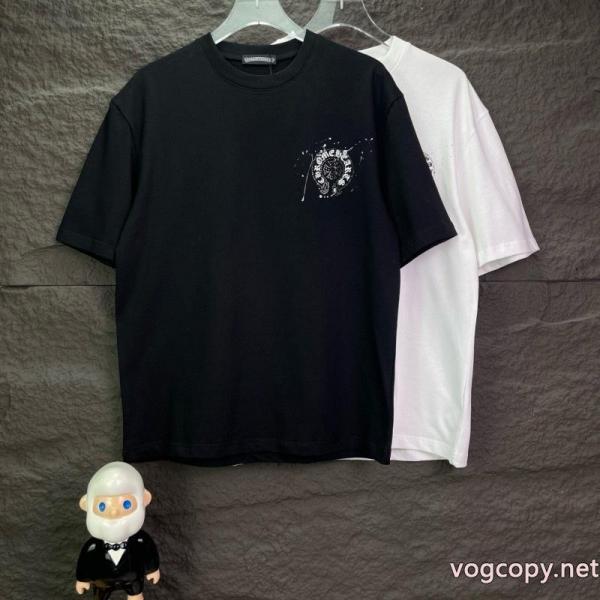 話題沸騰 円高還元Sale 流行の最前線偽物 ブランド 激安半袖TシャツCHROME HEARTS 0 